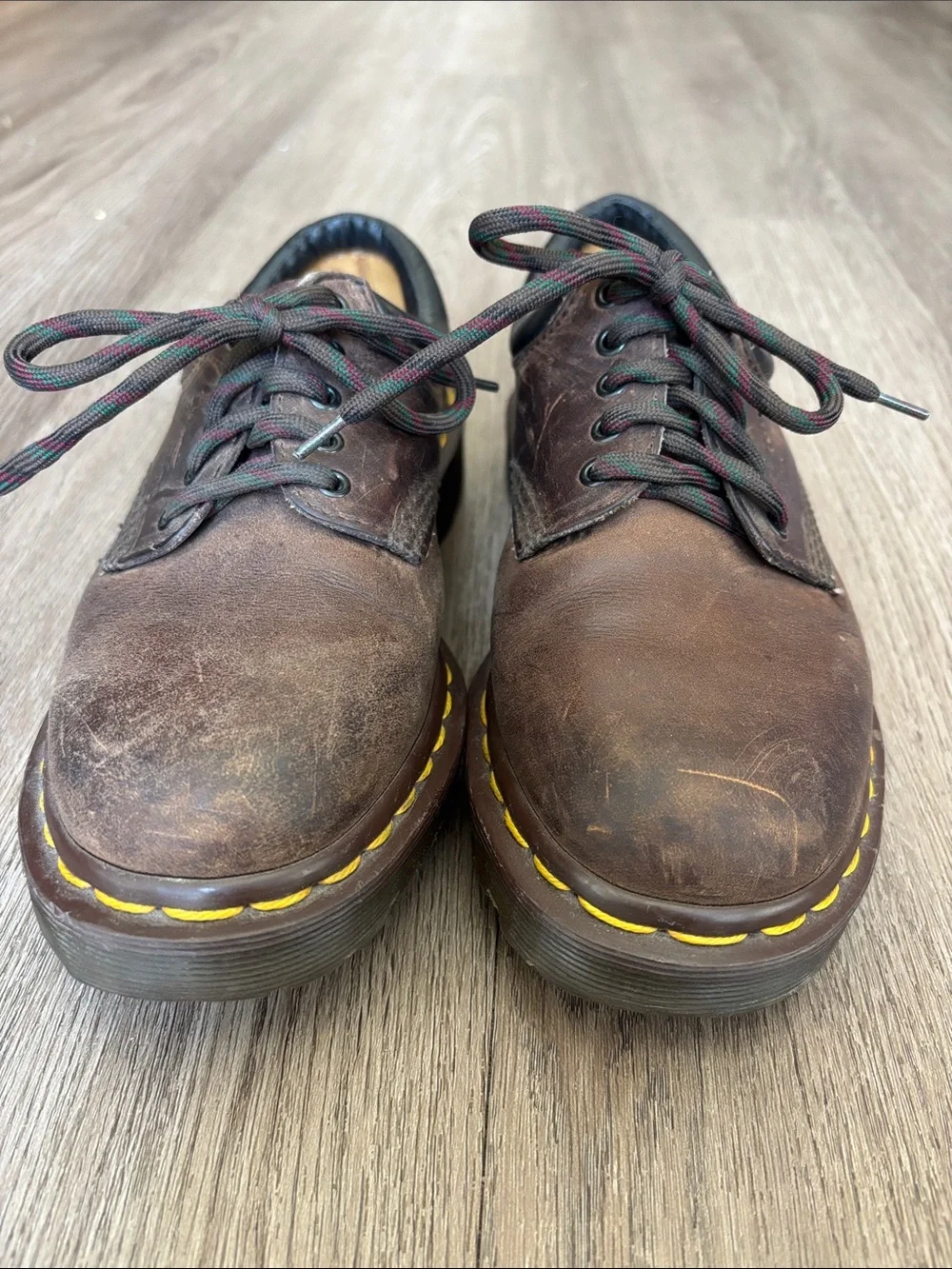 Original AirWair Dr. Martens Crazy Horse Brown Leather Lace-Up Shoe 8053